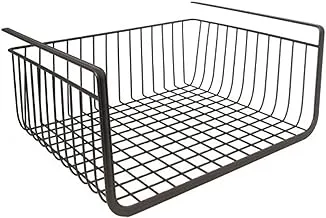 InterDesign York Lyra Storage Baskets, Compact Under Shelf Basket for Cans, Spices and More, Bronze