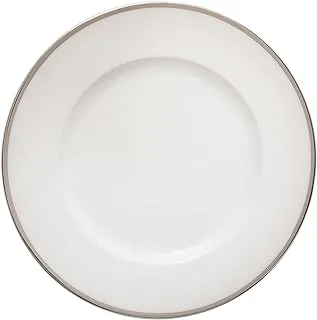 Tunisie Tu-4600127-Pl Set Of 6 Pieces Of Porcelain Leila Vitrous Dinner Plate 27Cm Platinum Rim Suitable For Home And Restaurants With Premium Durable Material - Off-White