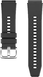 Generic Silicone Strap for Huawei GT2 Pro - Size 22 - Black