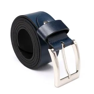 Activ Single Loop Casual Leather Belt - Navy Blue