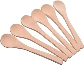 Generic Wooden Small Spoons Multi Use With Cute Design And Very Light For Kitchen - Beige