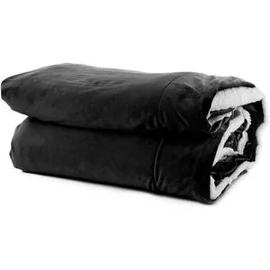 Mintra H4578 Sherpa & Super Soft Flannel Blanket – 220x240cm - Black