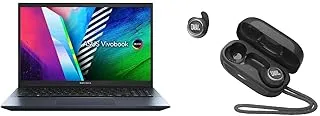 ASUS Vivobook Pro 15 OLED, CPU: R5-5600H, 8GB RAM Graphics Card: RTX™, 512GB SSD, Windows 11 With JBL Reflect Mini NC TWS - Small waterproof sports in-ear headphones with Bluetooth