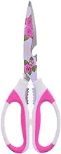 Stainless Steel Rose Print Kitchen Sharp Scissors - Pink/arza2-1034