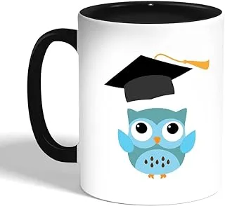 Graduation - Owl picture Printed Coffee Mug, Black (Ceramic)