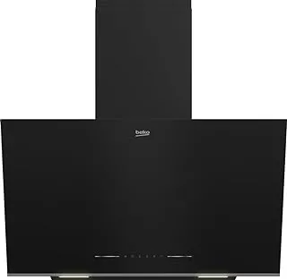 Beko Hood 60cm-Dishwasher Safe Filter- 3 speed levels-Glass carbon filter - Filter Saturation Indicator- Air Cleaning Function-Auto Shut-Down - black - BHCA66641BFBHSE