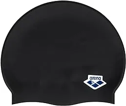 Arena Icons Team Stripe Unisex Silicone Swim Cap for Adults Reinforced Edge Stylish Flat Mold Cap Fitness Swimming, One Size