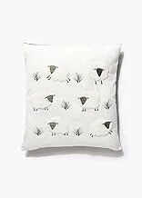 Matalan Towelled Sheep Direct Fill Cushion, 46 cm x 46 cm Size, White