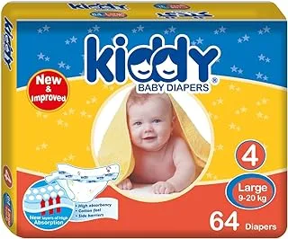 Kiddy Baby Diapers Large (size 4) 64 diapers