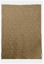 Mamas Gift Knitted Dotted Blanket for Unisex, 80 cm x 100 cm Size, Beige