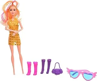 Elnada High Quality Doll with freshness, boots, bag in a box For Kids, Gift,fun and entertainment - Multi Color