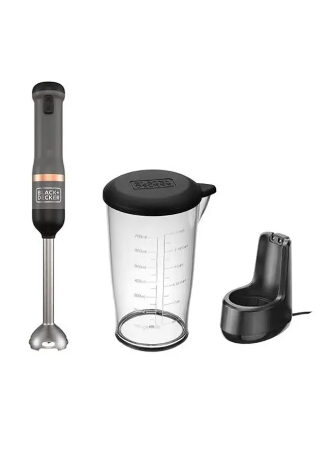 BLACK+DECKER Kitchen Wand Blender With Measuring Cup BCKM1011KBF-GB Black/Silver