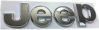 Metal Aluminum 3D JEEP Car Logo Stickers, Silver