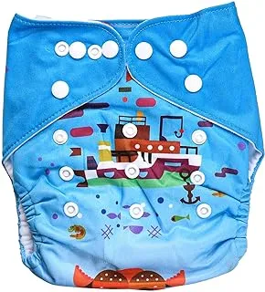 Mix&Max Waterproof Baby Washable Diapers Printed Boat For Boys-Multicolor