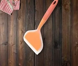 Silicone Wide Spatula Pancakes Shovel Omelette Spatula Turner for Eggs Pancake Pizza and Steak (orange) ‎سباتيولا عريضة سيليكون للفطائر مجرفة أومليت ملعقة تيرنر للبيض و البيتزا وشريحة لحم (برتقالي)