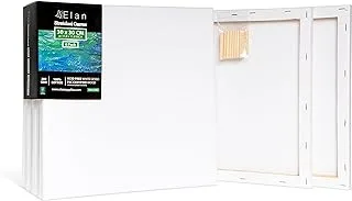 Elan Stretched Canvases 30x30 CM, 6-Pack Canvases for Painting Painting Canvas Bulk Stretched Canvas for Adults, Blank Canvas for Painting, Painting Canvases, Paint Canvases for Painting, Art Canvas