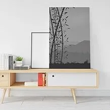 Bamboo Forest in grey effect Printed canvas wall art 60x40