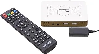 Go Speed 444 HD Digital Receiver Multi Language Menu Supported TV/Radio With Remote Control And Adapter For TV Set Of 6 Pieces Full HD 1080P - White Gold