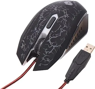 Gioross Mouse Colorful Lights With Cool Shapes And USB Cable More Durable For Gaming - Multi Color