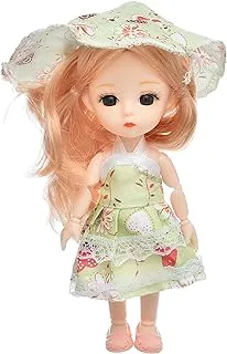 Generic Plastic Japanese Pretty Fashion Doll Containing A Cute Hat And Fluffy Plaid Dress With Long Hair Add Entertaining For Girls Set Of 2 Pieces - Multi Color