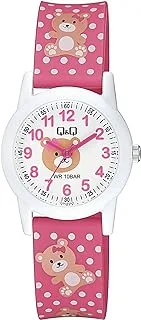 Q&Q Watch By Citizen V22A-012VY Kids Analog Watch with Red Resin Strap