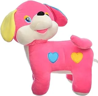 Generic Fabric Large Cute Doll Cute Dog Shaped With Engraved Colorful Hearts And It Made Of High Quality Material Add More Entertaining For Girls - Multi Color