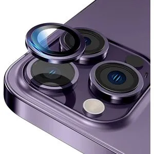 Tempered Glass Camera Cover Screen Protector Metal, For IPhone 14 Pro Max 2022 (Purple)