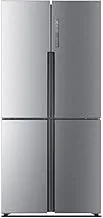 Haier 4 Doors Refrigerator (Bottom freezer) -Humidity & Dry zone - TWIN-Inverter - ABT Filter - Super Cool & Super Frez - 502 L- Silver Metal Door, HRF-530TDPD