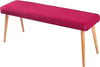 Penguin Bench - Beech Wood - Velvet Cloth - Sponge 38 * 120*H 48 cm - Red