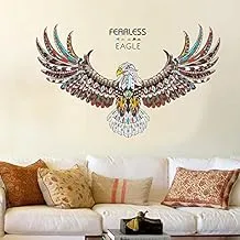 Colorful Eagle Wall Paste Removable Waterproof Wall Sticker Bedroom Living Room Sitting Room Bathroom Office