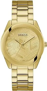 GUESS Gold-Tone G-Cube Dial Analog Watch