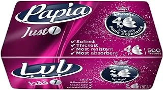 Papia Facial Tissue - PE Single Pack - 4 Ply - 500