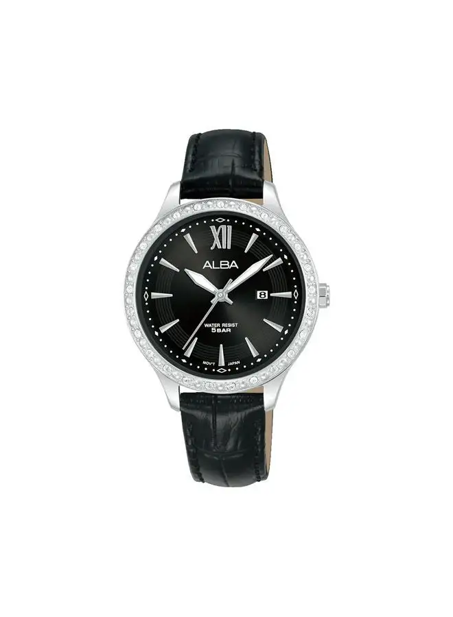 Alba Leather Analog Watch AH7BY3X