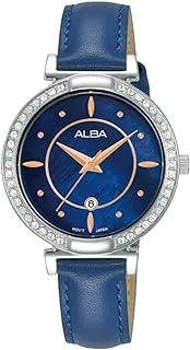 ALBA LADIES' Fashion Genuine Leather strap Blue dial AH7BF9X