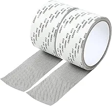 HOUI Window Screen Repair Kit Tape,Screen Repair Kit for Windows or Doors Adjustable Fiberglass Screens,Strong Adhesive Door Window Screen Repair Tape,2x80'' (2 Pack, Black)