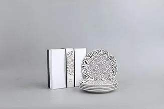 Dessert Plate Set of 6 pc,Istikana,High Quality Porcelain, Assorted decorated design.