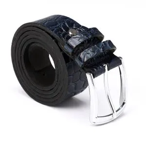 Activ Reptile Pattern Buckle Closure Belt - Navy Blue