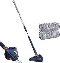 360° Rotatable Adjustable Cleaning Mop, Multipurpose Wall Mop with Long Handle, Microfiber Mop Wall Cleaner, Wall and Floor Cleaning Mop Comes With 1 Extra Attachment. (Triangular)