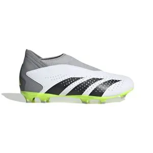 ADIDAS LYU33 Football/Soccer Predator Accuracy.3 Laceless Firm Ground Boots- White