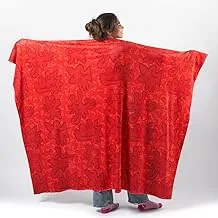 Ricrac Ronkazy Fleece Blanket, 140 cm Width x 170 cm Length, Red