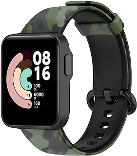 Generic Silicone Printed Strap Band For Xiaomi Mi Watch Lite (Army Green)