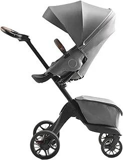 Stokke Xplory X Stroller - Luxury Baby Stroller - Adjustable for Both Baby & Parents’ Comfort - Padding, Harness & Reflective Zipper for Added Safety - Folds in One Step - Modern Grey