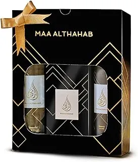 Maa Al Thahab Spicy R133 Gift Box Inspired by Silver Scent for Men 3-Pieces