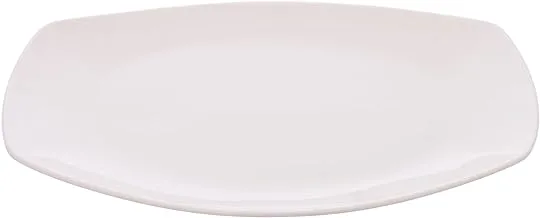 Porland Po-Al114441 Porcelain Square Oval Plate 41Cm Suitable For Home And Restaurants With Premium Durable Material - White