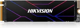 Hikvision NVMe SSD 1 تيرابايت، PCIe 4.0 NVMe M.2 2280 محركات الأقراص ذات الحالة الصلبة الداخلية، ما يصل إلى 7450 ميجابايت/ثانية 3D NAND SSD للألعاب الداخلية لألعاب الكمبيوتر، PS5 (مع مبدد حراري- G4000)