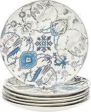 Istekana Dessert Plate Set Of 6 Pc, Istikana, Porcelain, Assorted Decorated Design.