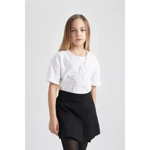 Defacto Girl Relax Fit Knitted Short Sleeve Body