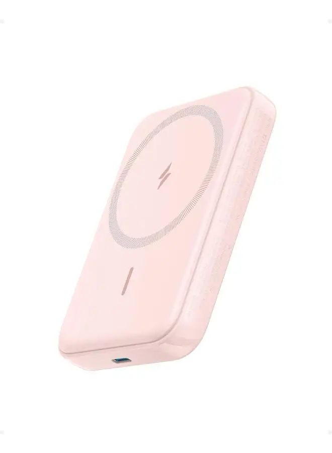 Anker 5000 mAh 621 Magnetic Battery (MagGo),  Magnetic Wireless Portable Charger with USB-C Cable, Only Compatible with iPhone 14/14 Pro/14 Pro Max, 13/12 Series - Pink