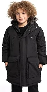 DeFacto Boy Long Sleeve Zipper Fur Hooded 4 pockets rain coat Coat/Parka