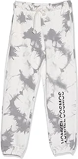 VONKEL Boys print grey ribbed cotton trousers with elastic waist Sweatpants